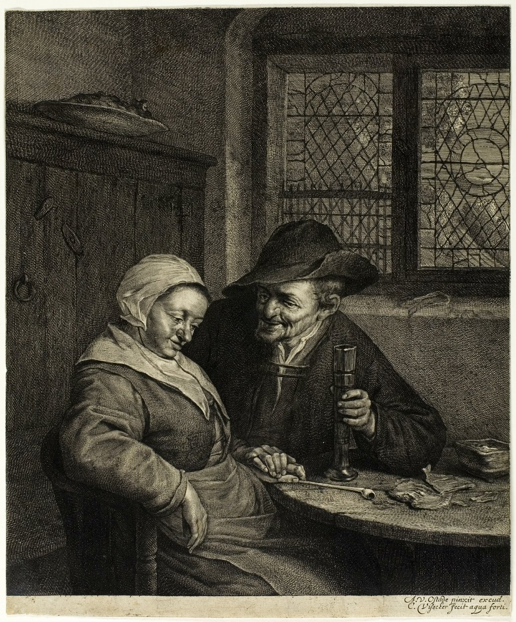 Öreg férfi és nő alkotó: Cornelis Visscher