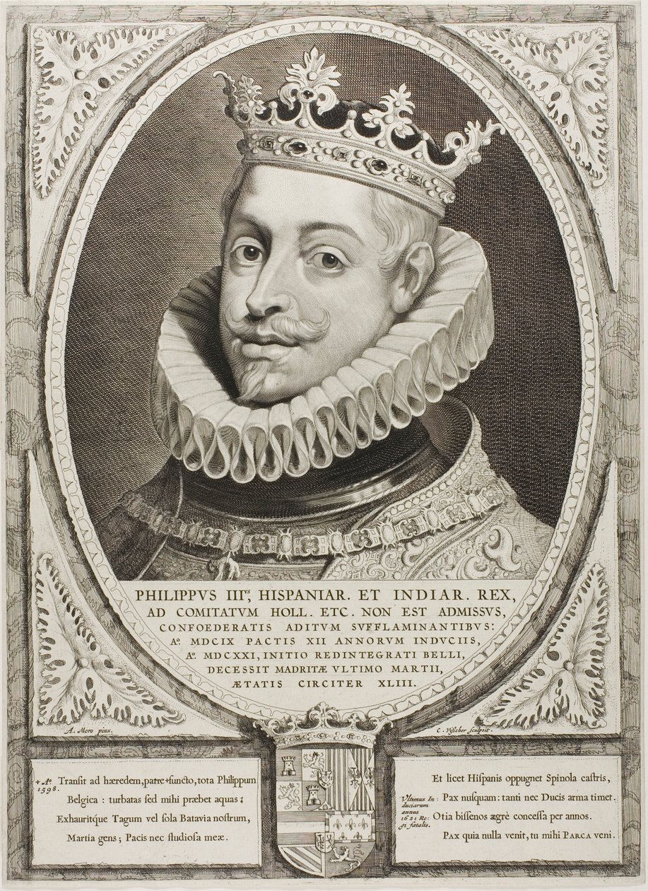 III. Fülöp, spanyol király, a Principes Hollandiae, Zelandiae, et Frisiae részéről alkotó: Cornelis Visscher