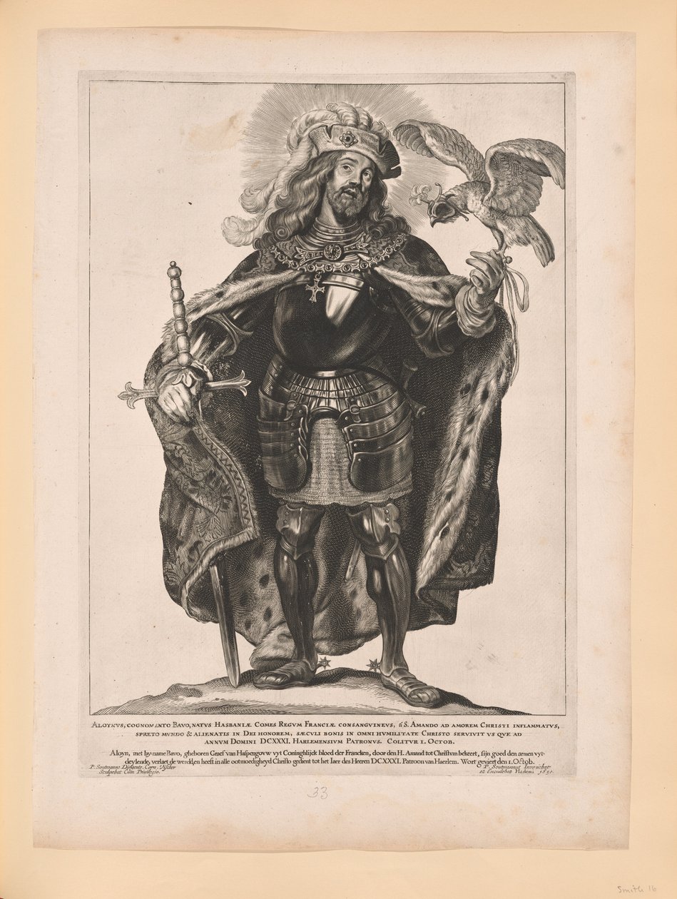 Szent Bavo, Észak- és Dél-Hollandia szentjei közül alkotó: Cornelis Visscher