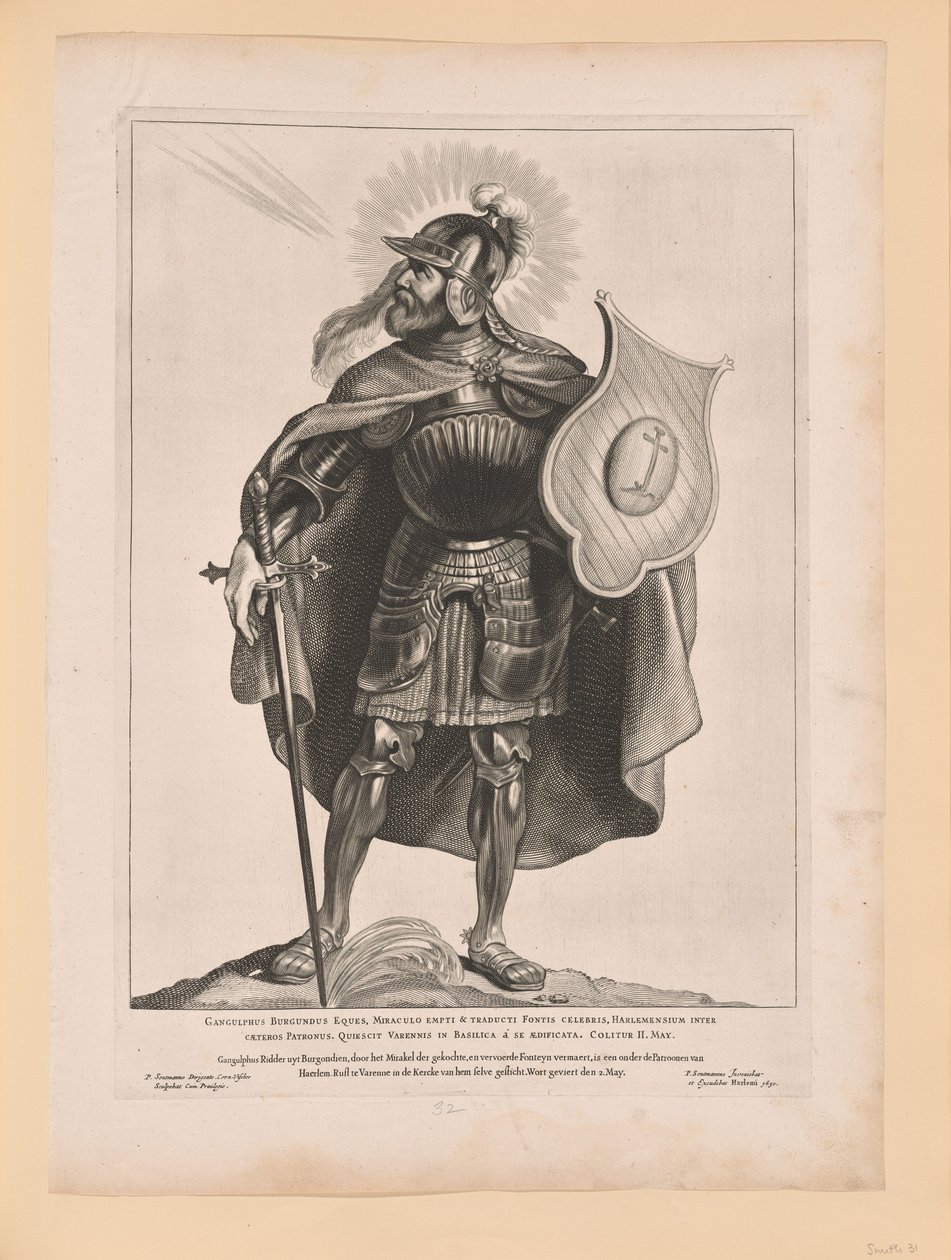 Szent Gangulphus, Észak- és Dél-Hollandia szentjei közül alkotó: Cornelis Visscher