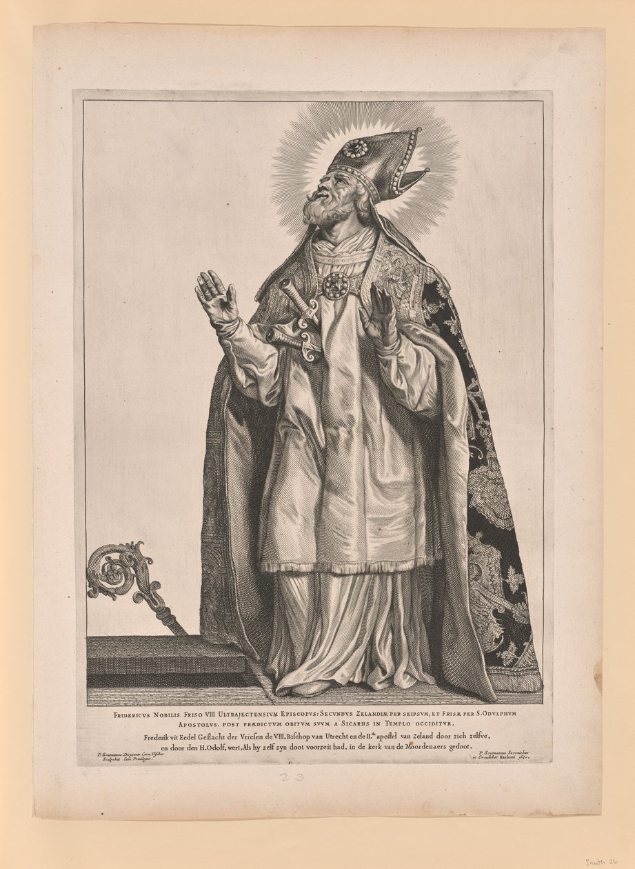 Utrechti Szent Gergely, az Észak- és Dél-Hollandia szentjei című könyvből. alkotó: Cornelis Visscher
