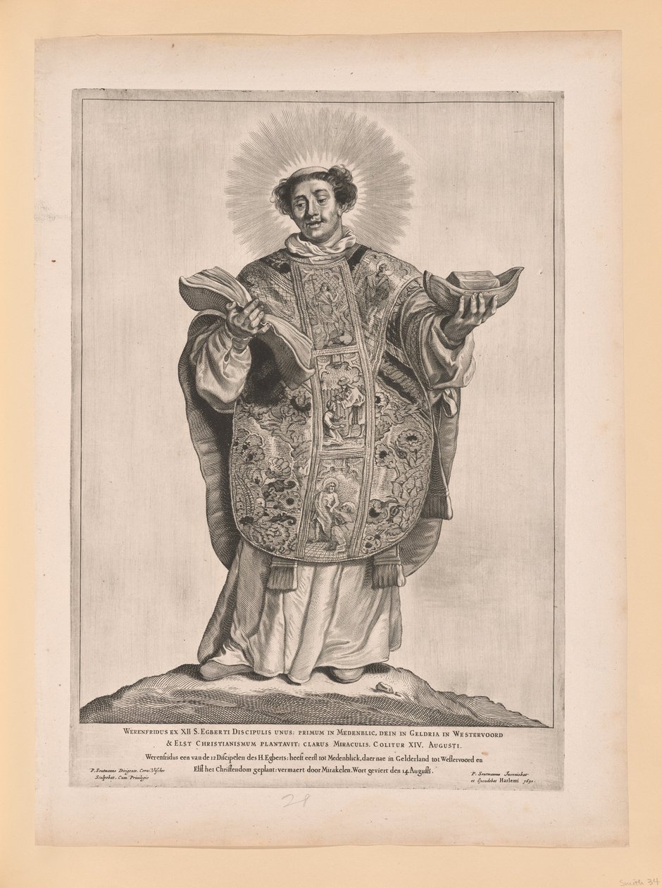 Szent Lebuin, Észak- és Dél-Hollandia szentjei közül alkotó: Cornelis Visscher