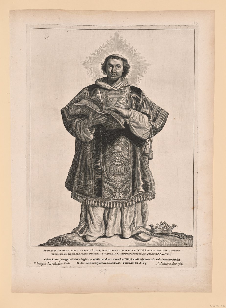 Szent Werenfridus, az Észak- és Dél-Hollandia szentjei közül alkotó: Cornelis Visscher