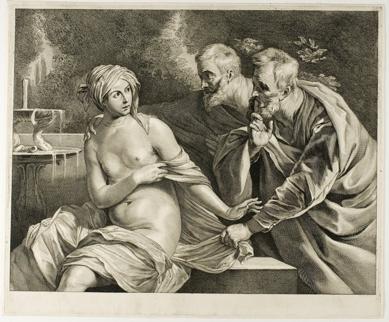 Susanna és a vének, a Reynst kabinettől alkotó: Cornelis Visscher