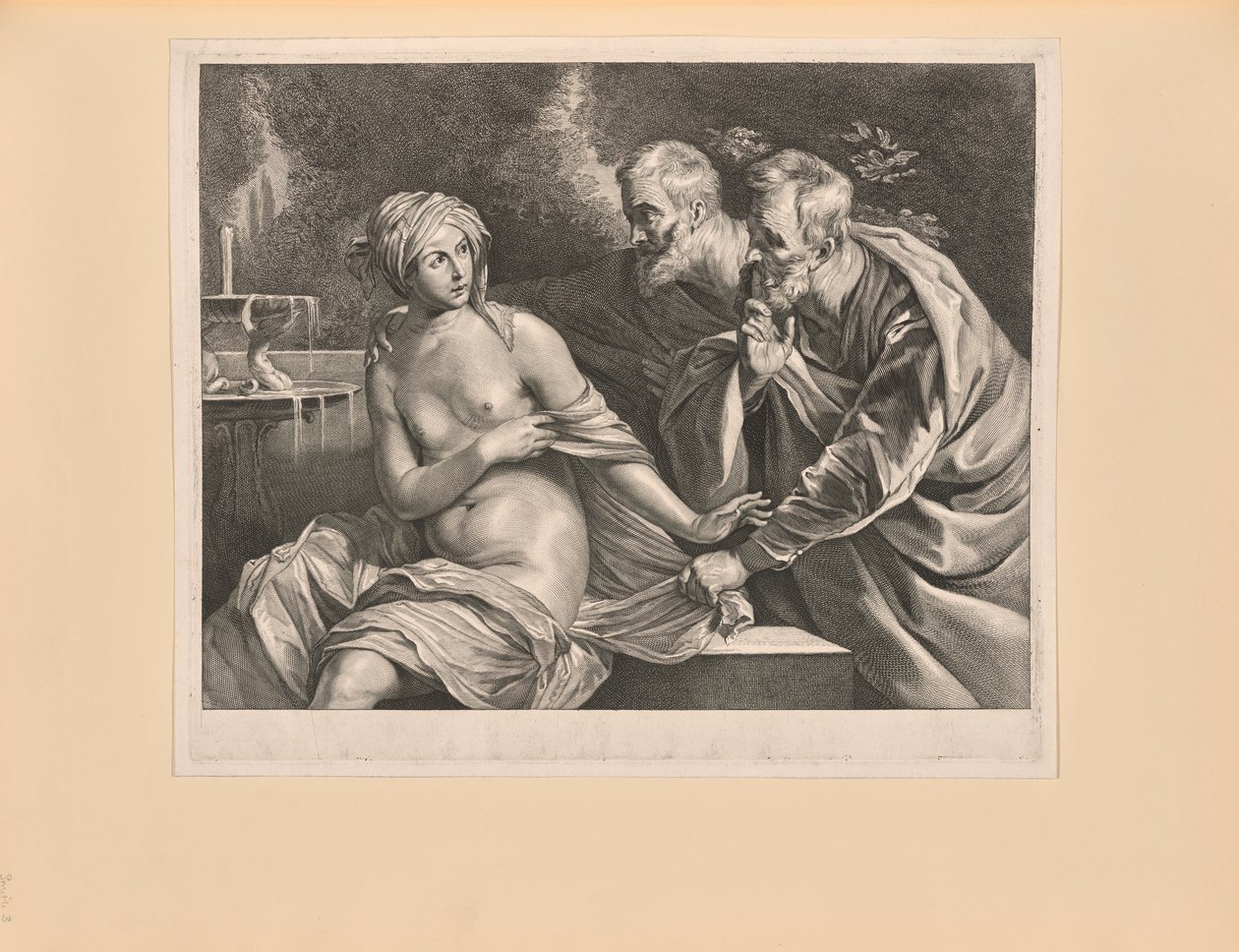 Susanna és az öregek, a Reynst kabinetből alkotó: Cornelis Visscher