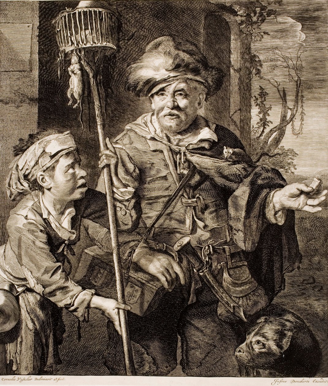 A patkányméreg-árus alkotó: Cornelis Visscher