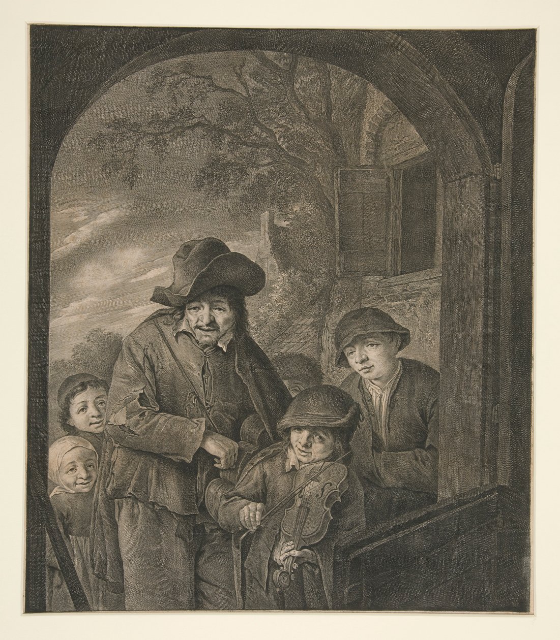 Cím nélkül (Zeneszek egy fogadóajtóban) alkotó: Cornelis Visscher