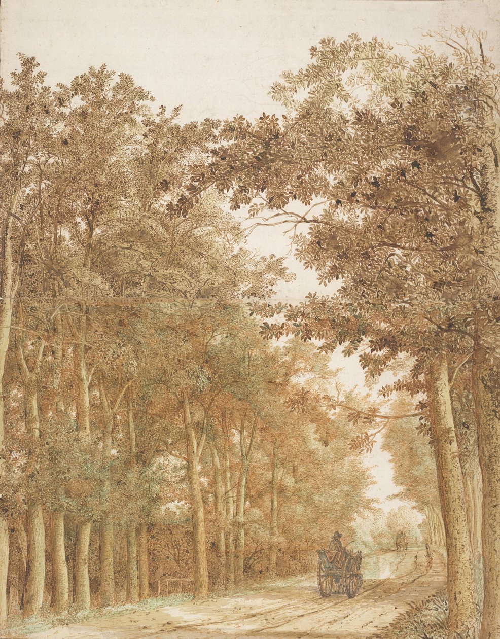 Erdőn át vezető ösvény, 1638-42 körül alkotó: Hendrick Cornelisz. Vroom