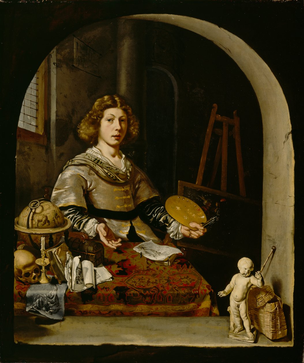 A művész műtermében, 1665-70 körül alkotó: Cornelis attr. to Bisschop