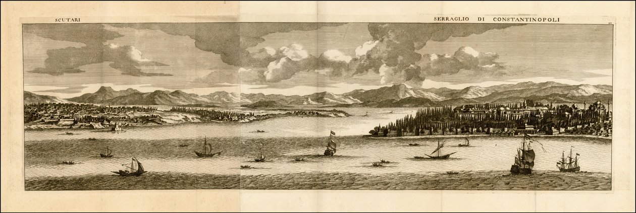 1698 illusztráció - Shkodra - Konstantinápolyi szeráj alkotó: Cornelis de Bruijn
