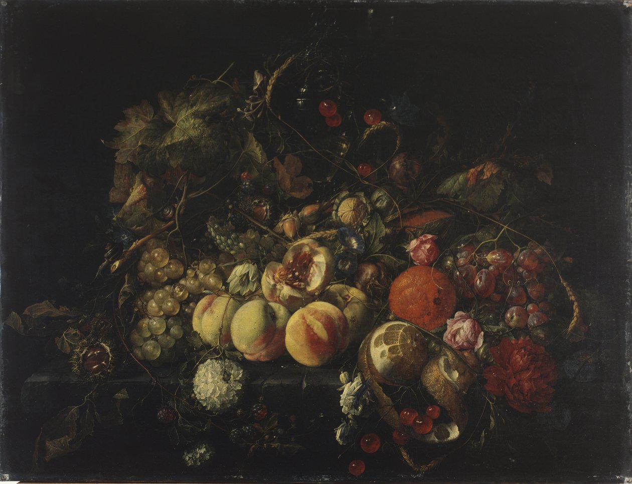 Csendélet virágokkal és gyümölcsökkel alkotó: Cornelis de Heem