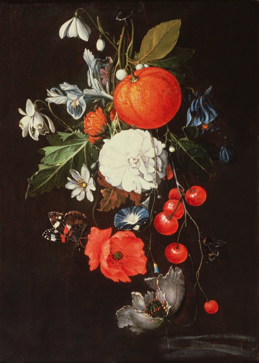 Csendélet gyümölccsel és virággal alkotó: Cornelis de Heem