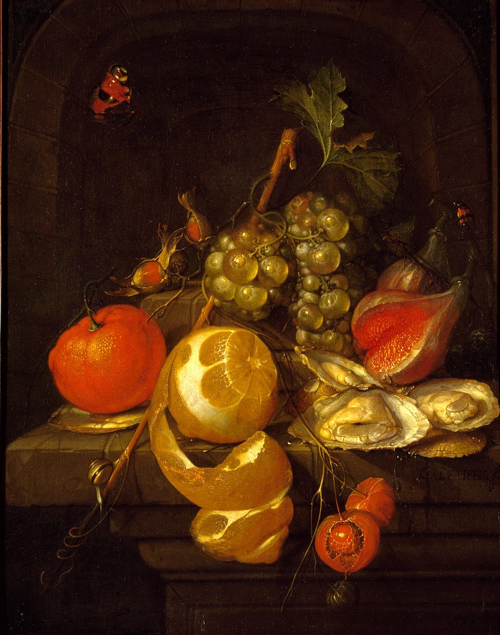 Csendélet gyümölccsel és osztrigával, 1650-es évek közepe alkotó: Cornelis de Heem
