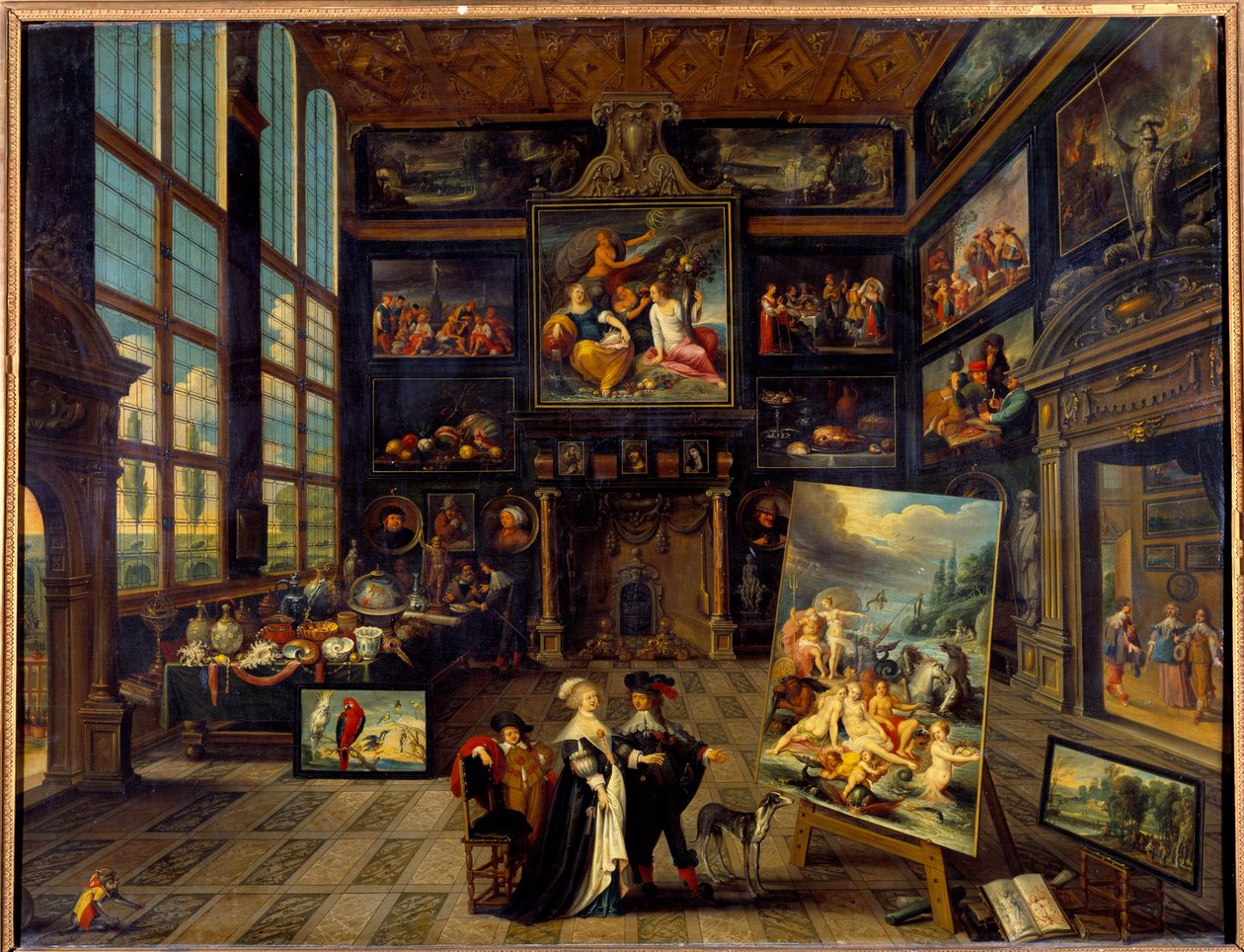 Festmények és műalkotások galériájának belső képe Cornelis de Baellieur (1607-1671) festménye 1637 V. 0,99x1,23 m alkotó: Cornelis de I Baellieur