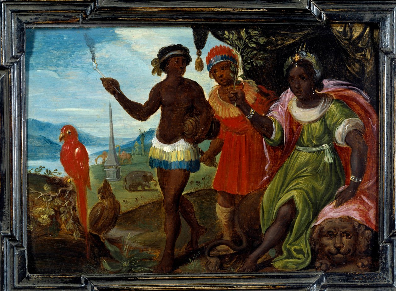 A világ négy része: Afrika. Cornelis De Baellieur (1607-1671) festménye, flamand iskola alkotó: Cornelis de I Baellieur