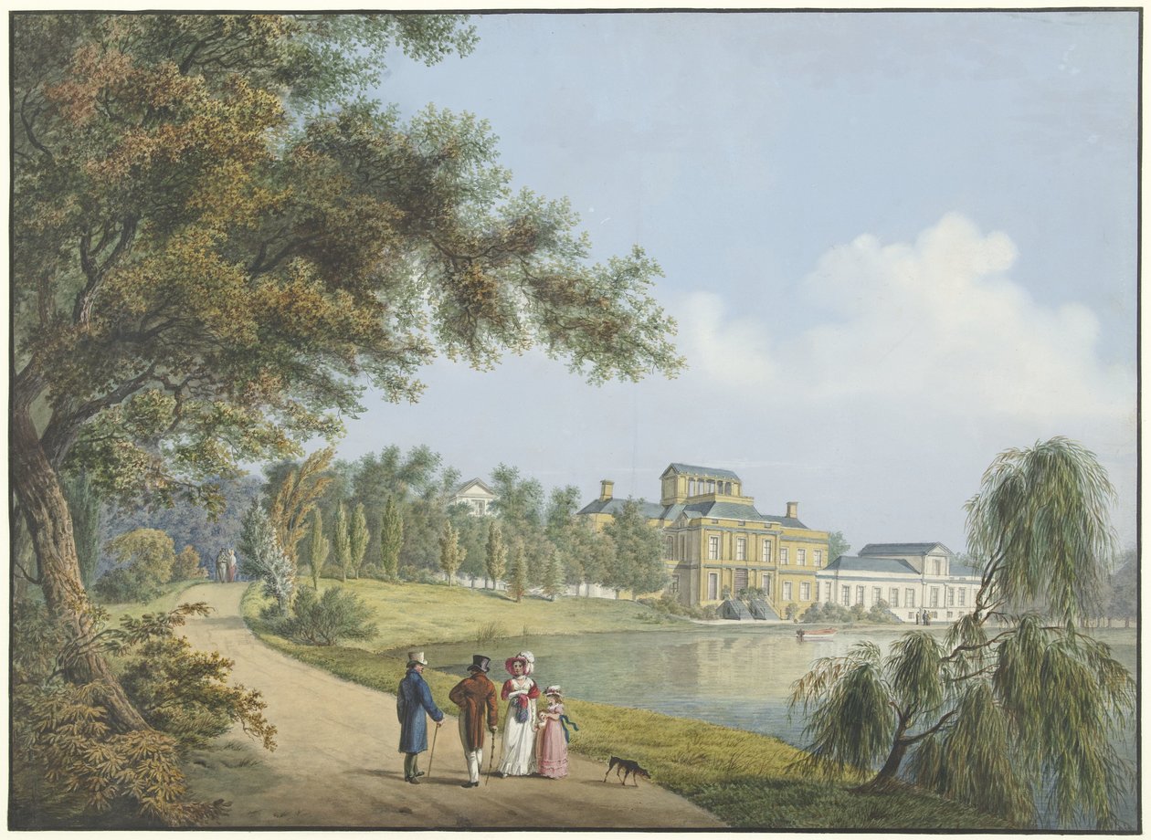Kilátás a Soestdijk-palotára alkotó: Cornelis de Kruyff