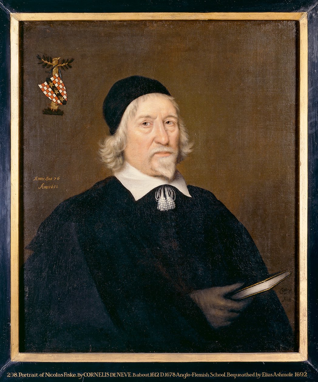 Egy férfi portréja, Nicholas Fiske, 1651 alkotó: Cornelis de Neve