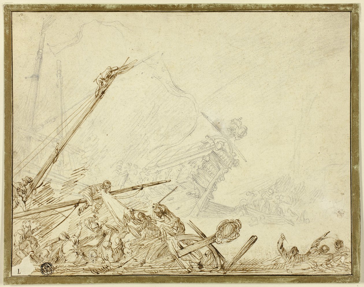 Hajótörés alkotó: Cornelis de Wael