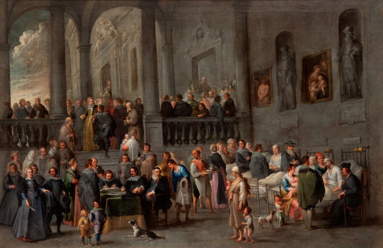 Meglátogatni a betegeket alkotó: Cornelis de Wael