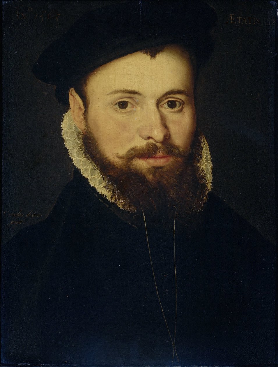Egy fiatal férfi portréja alkotó: Cornelis de Zeeuw