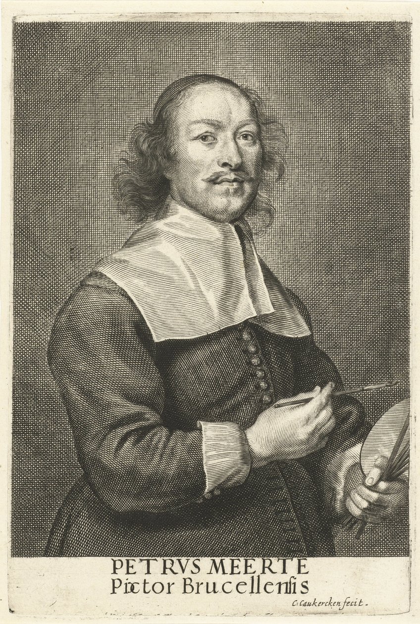 Petrus Meerte festő portréja alkotó: Cornelis van Caukercken