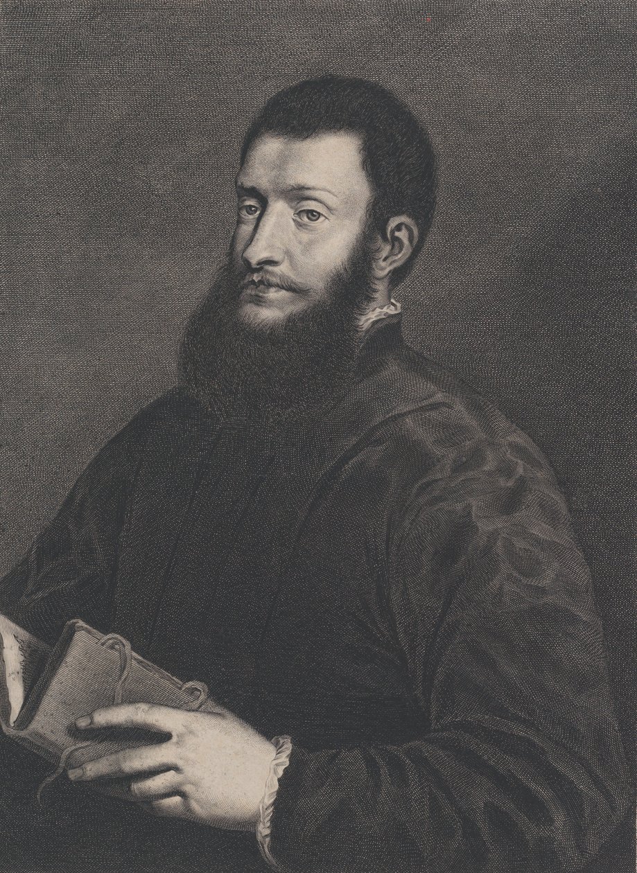 Pietro Aretino portréja, kb. 1655-1660. alkotó: Cornelis van Dalen II