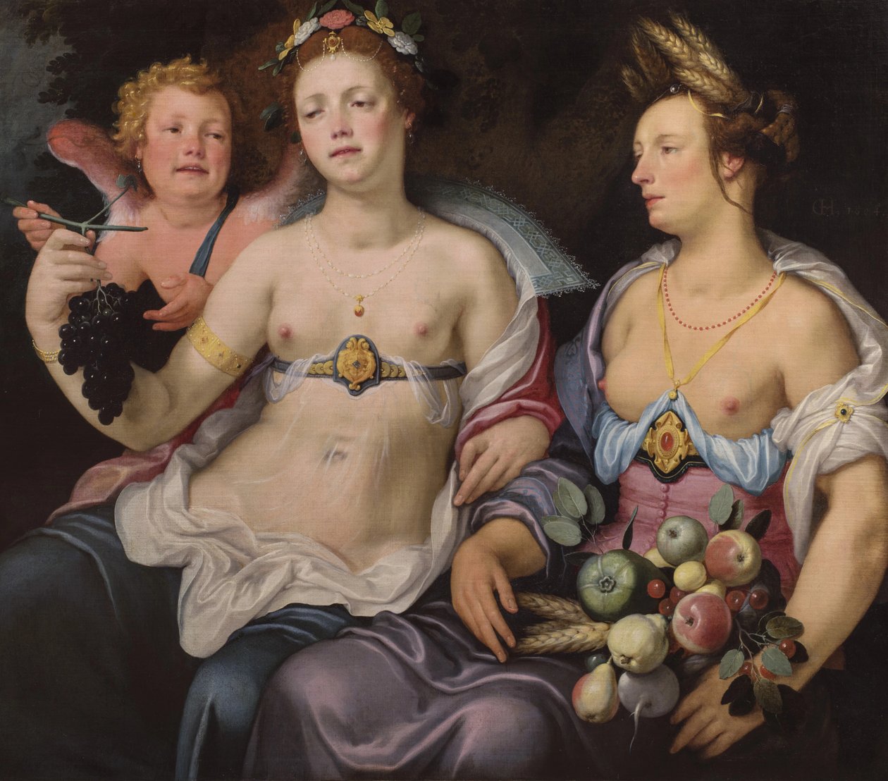 Vénusz, Ámor és Ceres alkotó: Cornelis van Haarlem