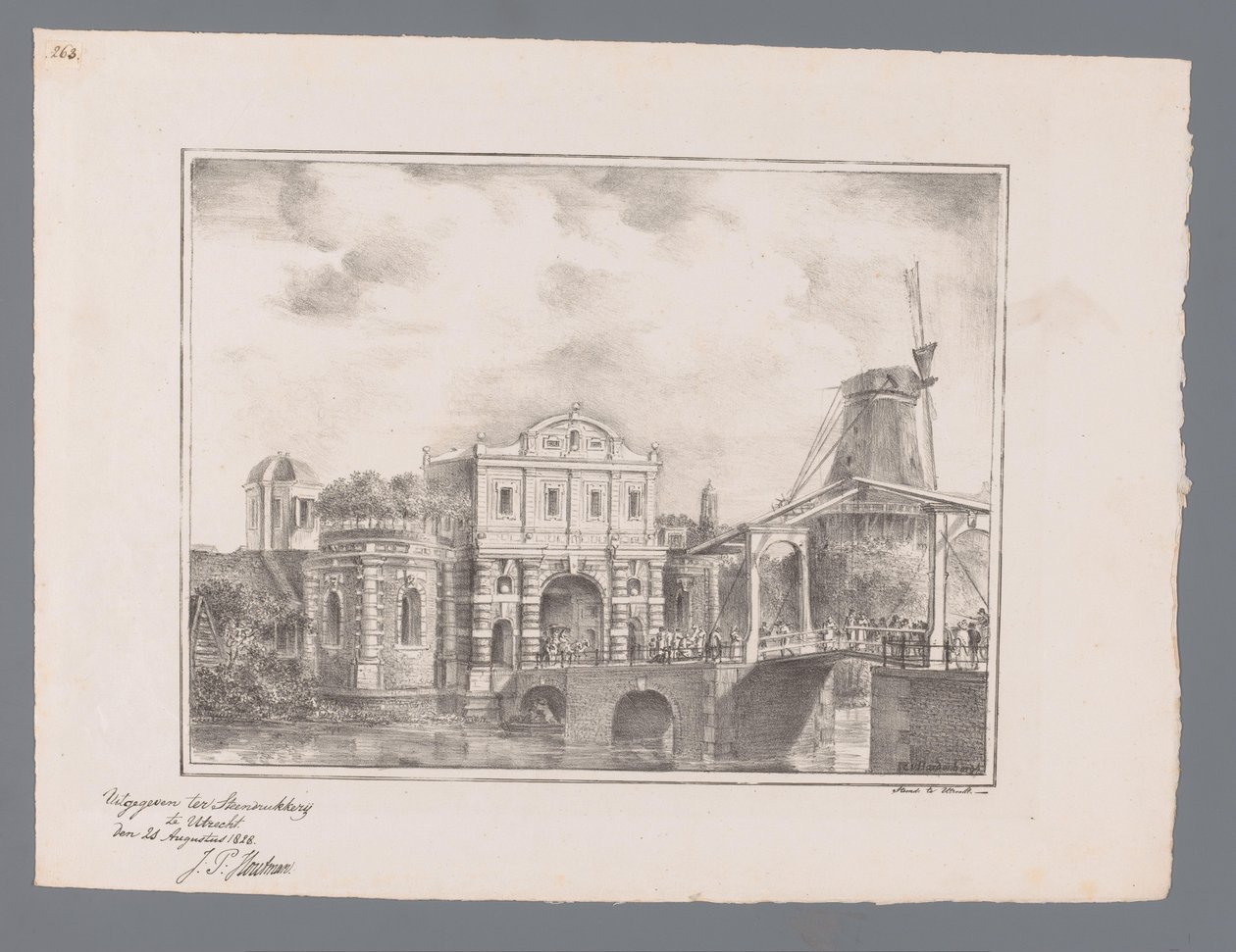 Catharijnepoort Utrechtben Arcképek Utrechtben vagy annak közelében (sorozat címe) alkotó: Cornelis van Hardenbergh