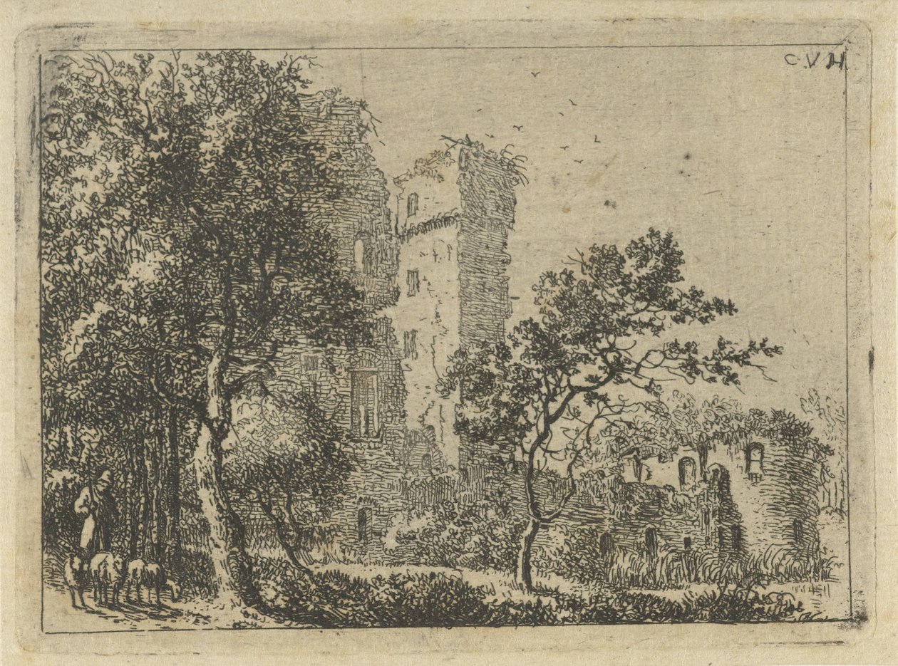Duurstede várának romjai alkotó: Cornelis van Hardenbergh