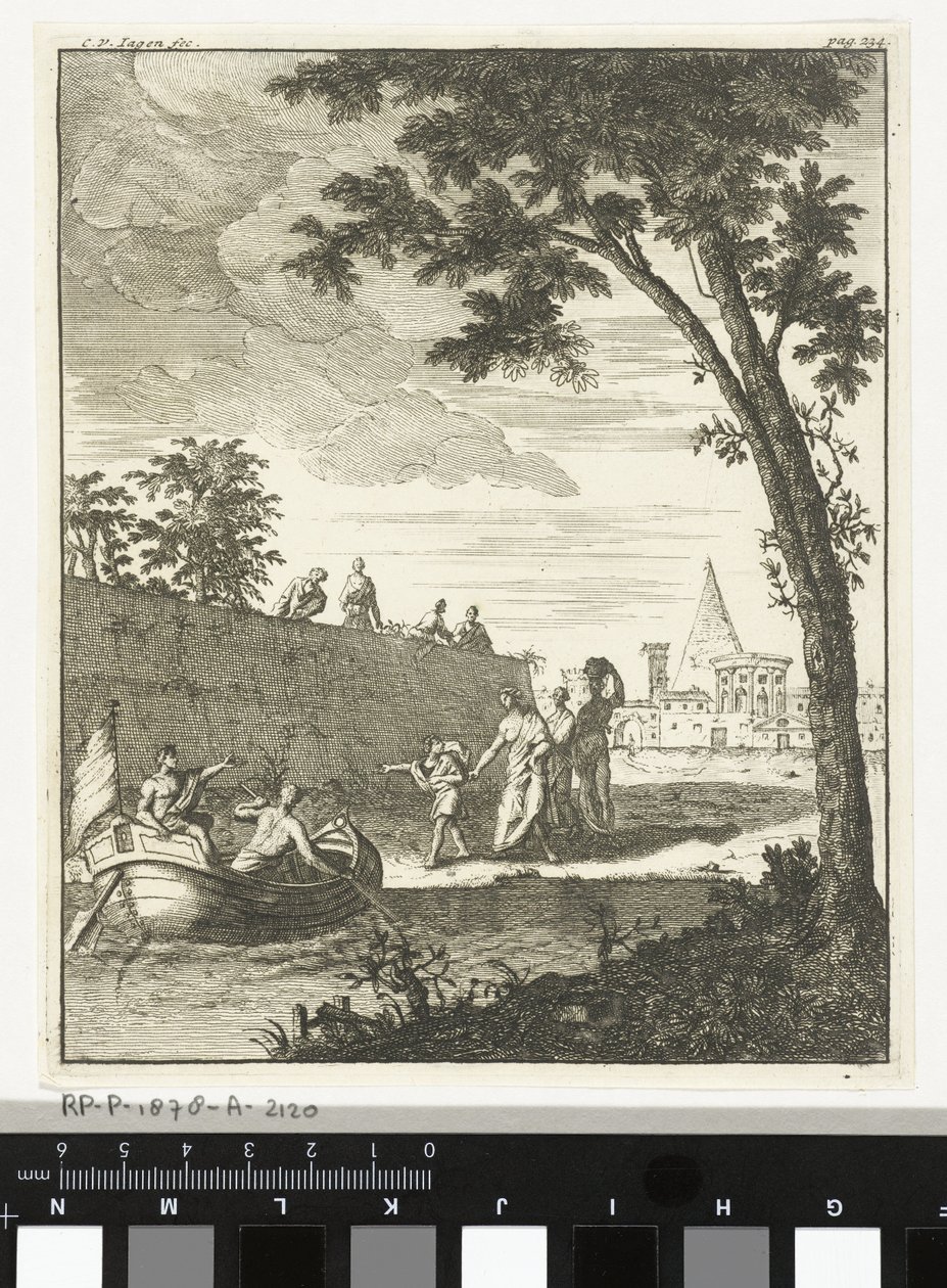 Táj csónakkal alkotó: Cornelis van Jagen