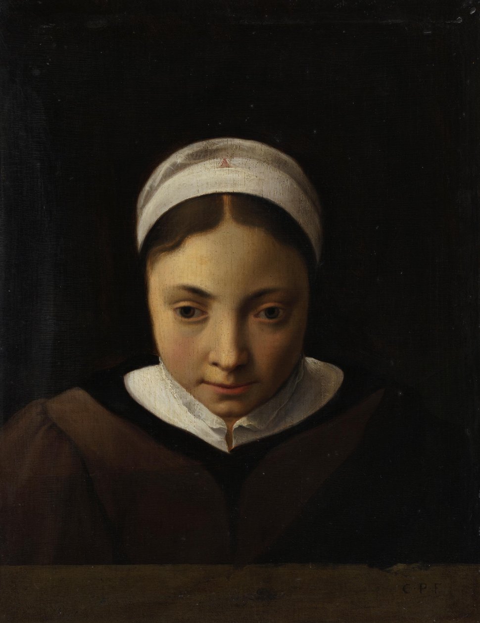 Egy fiatal lány mellképe alkotó: Cornelis van Poelenburch