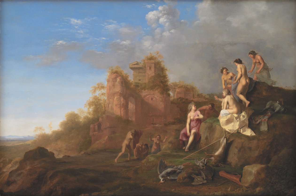 Diana és nimfái alkotó: Cornelis van Poelenburch