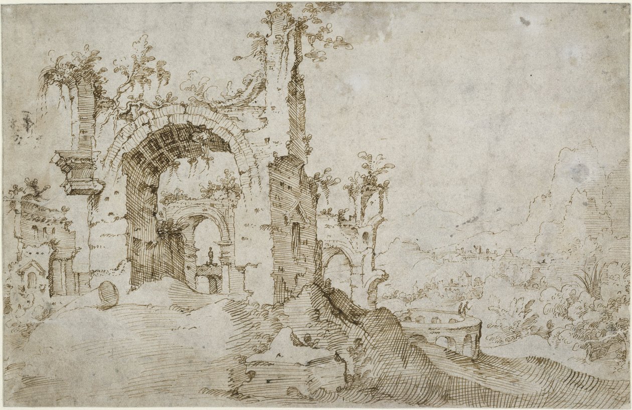 Táj romokkal alkotó: Cornelis van Poelenburch
