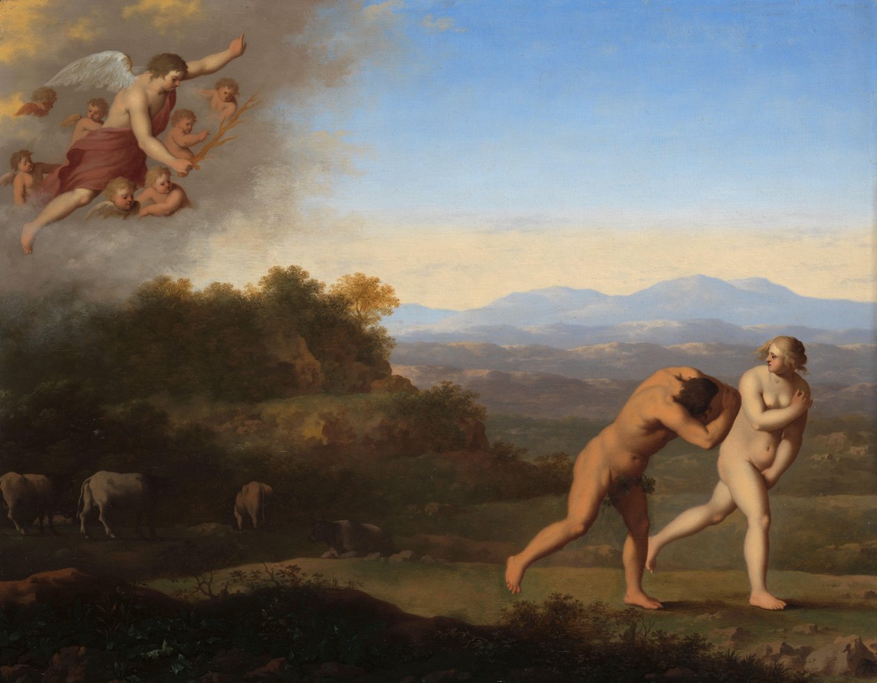 A Kiűzetés a Paradicsomból A kiűzetés a paradicsomból (1Mózes 3:23-24) alkotó: Cornelis van Poelenburch