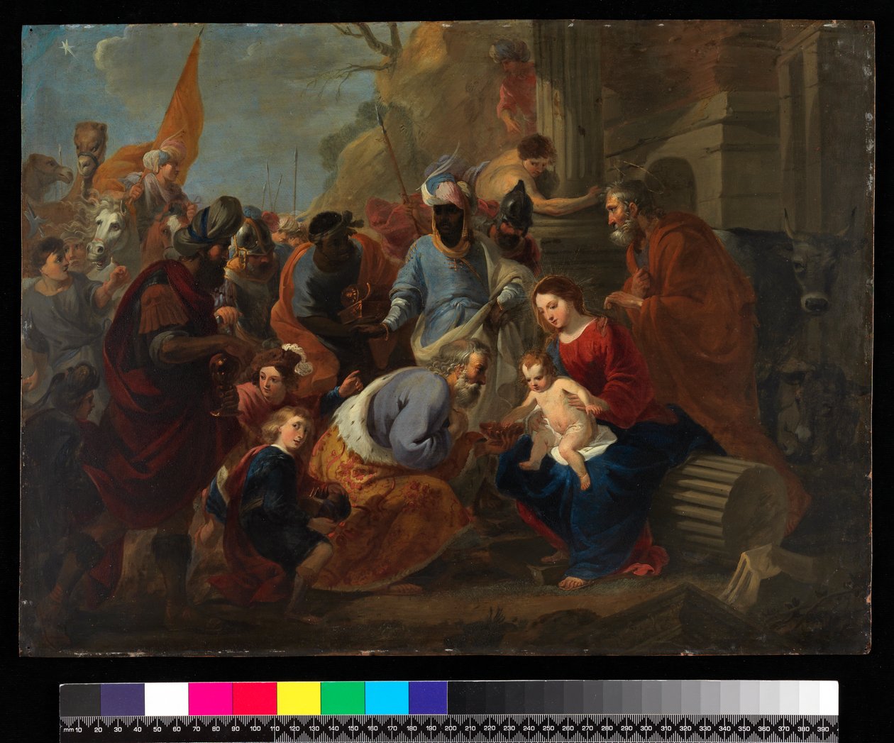 Királyimádás, 1667 előtt (olaj, réz) alkotó: Cornelis van Poelenburgh