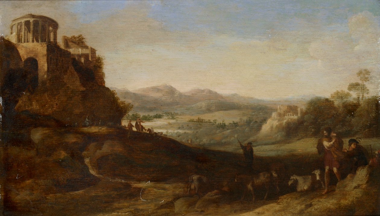 Pásztorok a Campagnában, 1620-1667 alkotó: Cornelis van Poelenburgh