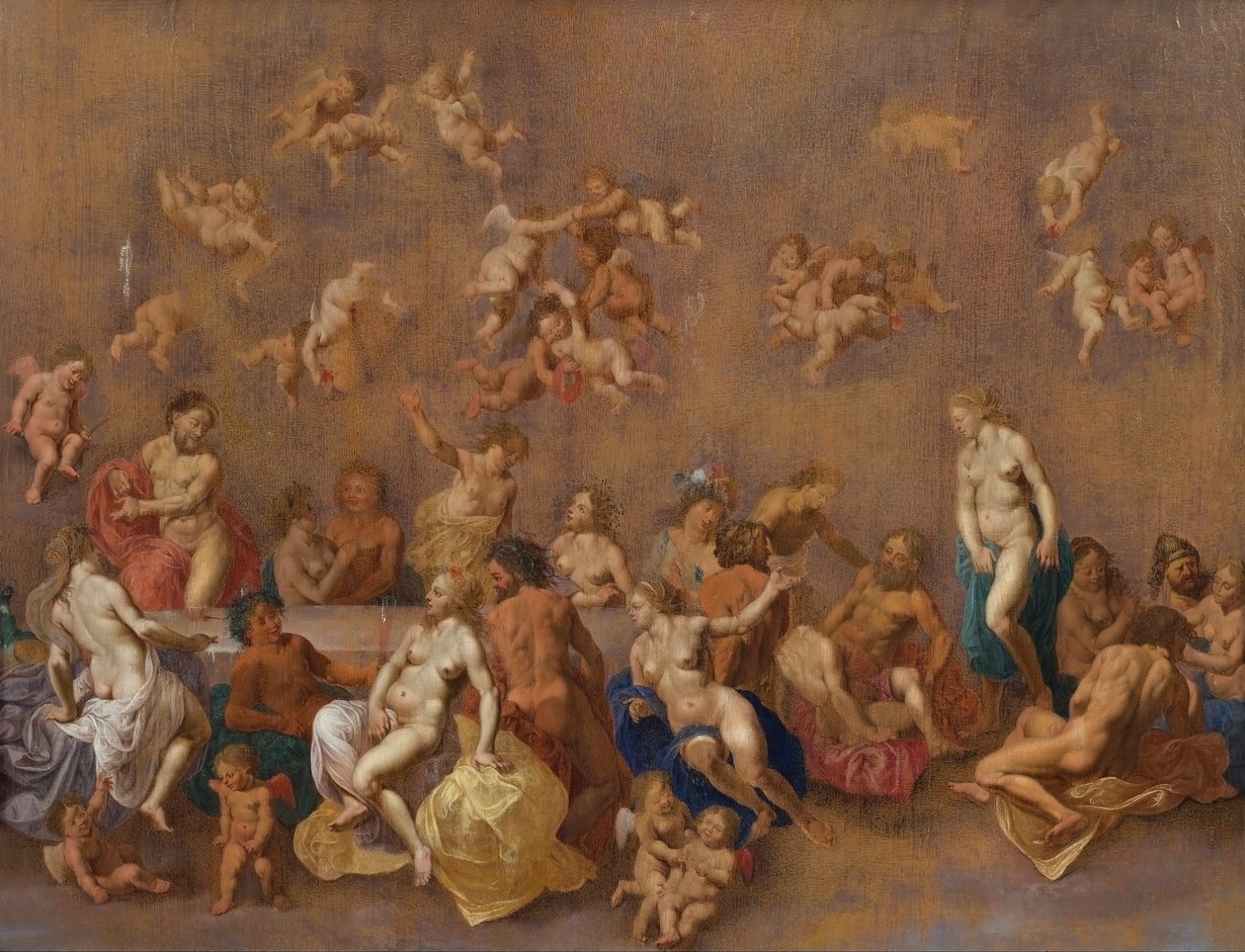 Az istenek ünnepe, 1600-as évek. alkotó: Cornelis van Poelenburgh or Poelenburch