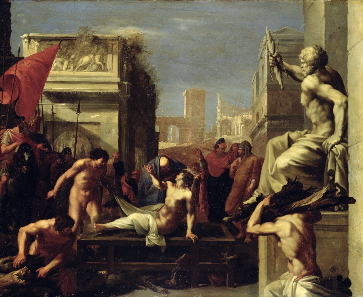 Szent Lőrinc vértanúsága, 1620-1 (olaj, réz) alkotó: Cornelis van Poelenburgh or Poelenburch