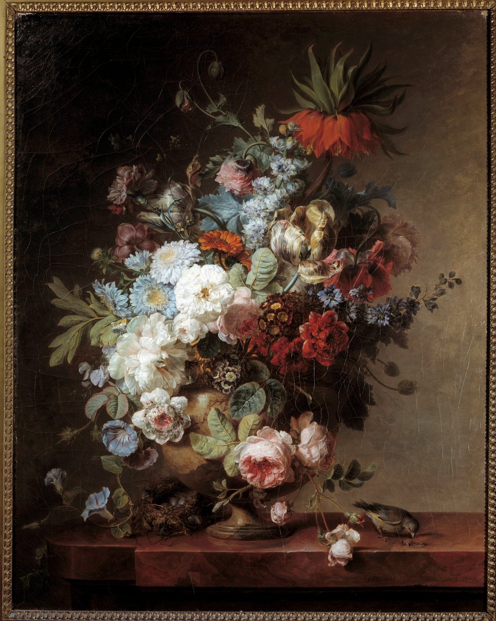 Corneille Van Spaendonck (1756-1840) Csendélet virágokkal festménye 1789 V. 0,91x0,73 m alkotó: Cornelis van Spaendonck