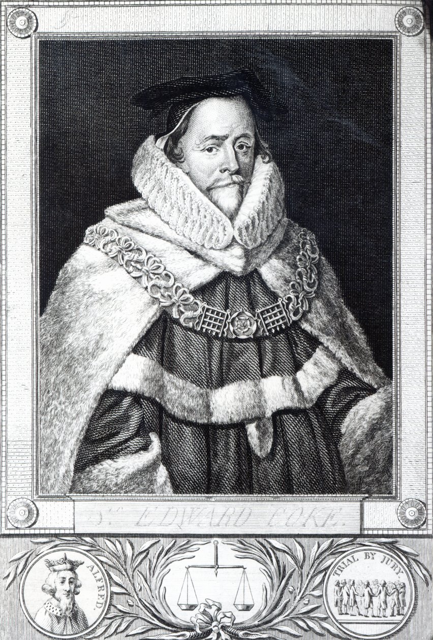 Sir Edward Coke, Thomas Trotter metszete, 1792 alkotó: Cornelius Janssen van Ceulen