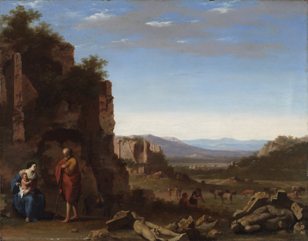 A többi az Egyiptomba való menekülésről alkotó: Cornelis van Poelenburgh or Poelenburch