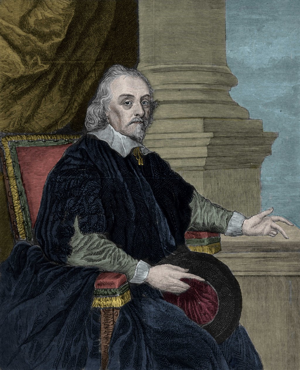 William Harvey (1578-1658), angol orvos, Cornelius Jansen festménye szerint. alkotó: Cornelius (after) Jansen