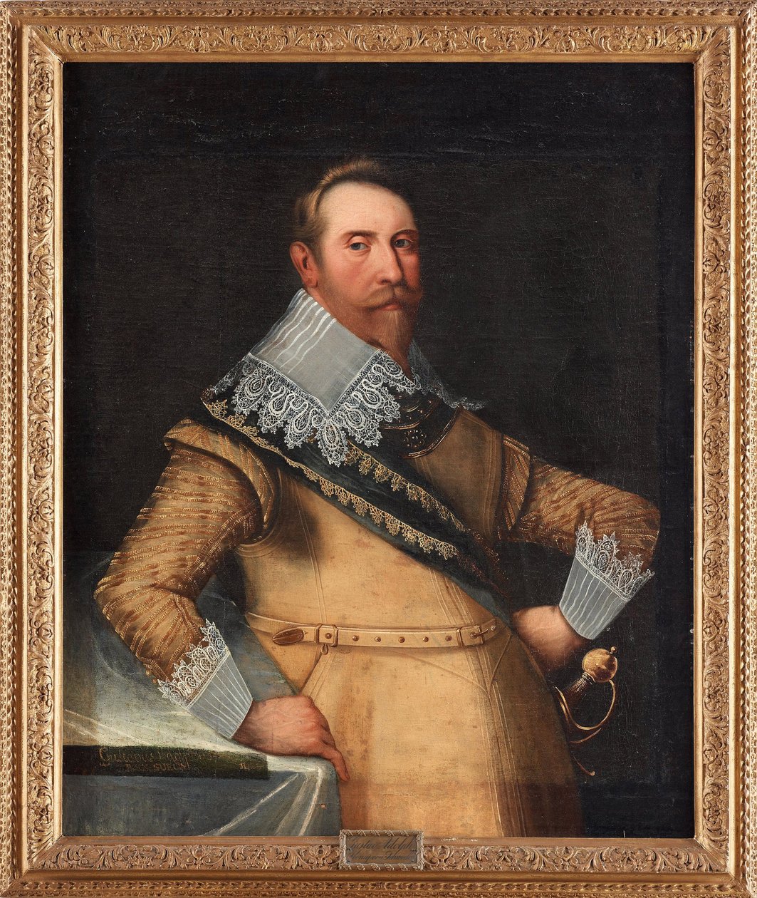 Gustave II Adolphe dit le Grand ou le lion du Nord (1594-1632) - Gustavus Adolphus Svéd - Peinture de Cornelius Arendtz alkotó: Cornelius Arendtz