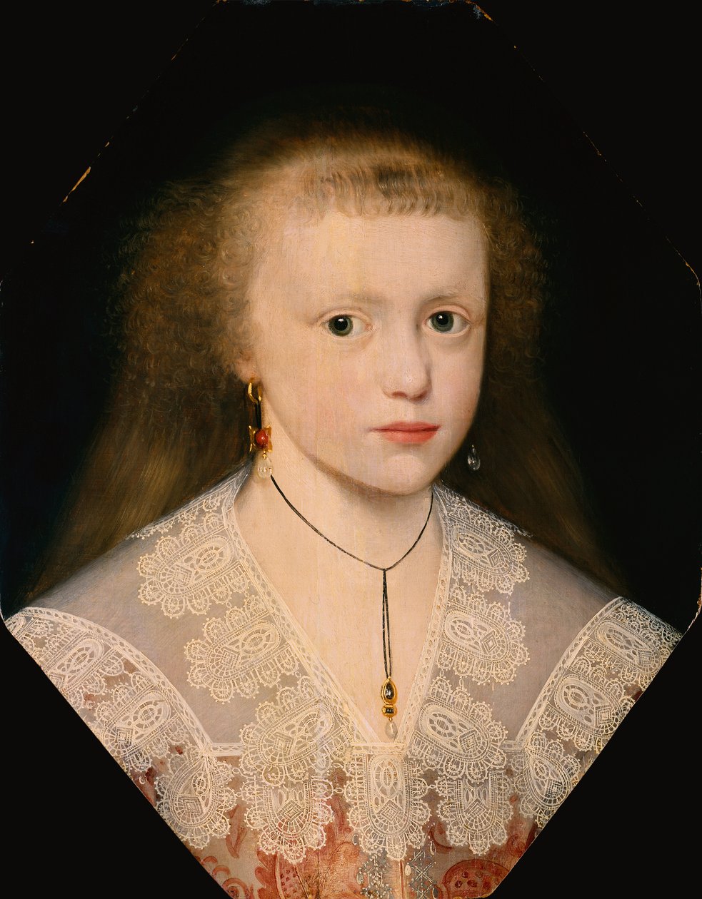 Egy fiatal lány portréja alkotó: Cornelius I (attr.to) Johnson