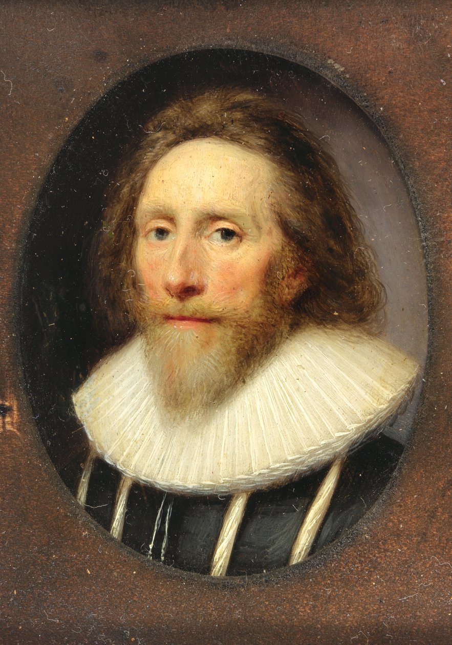 Egy úriember vágott fekete duplaruhában, 1639 (wc pergamen) alkotó: Cornelius I Johnson