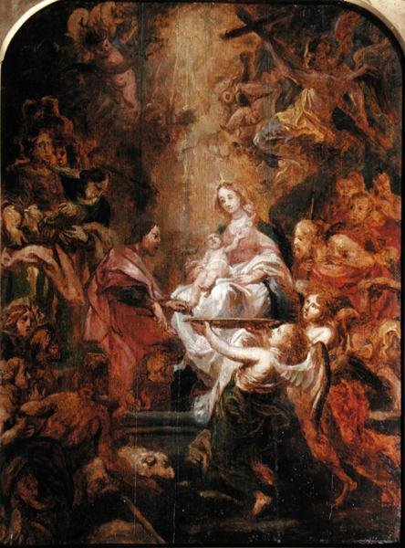 Krisztus körülmetélése (olaj a panelen) alkotó: Cornelius I Schut