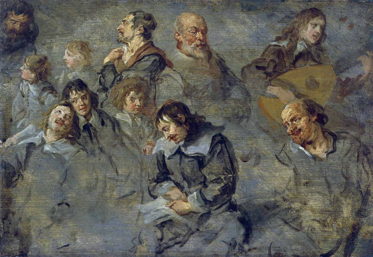 Schut, Cornelis (1597-1655) tanulmányai a férfifejekről alkotó: Cornelius I Schut