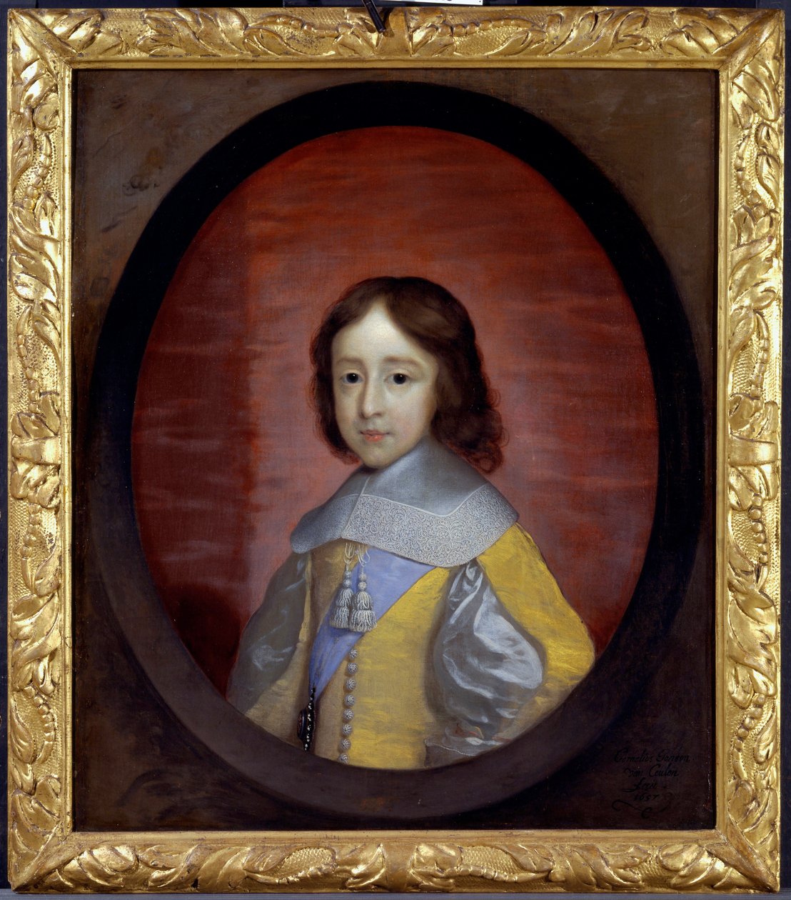 III. Vilmos Orange Nassau (1650-1702) portréja (III. William Anglia), gyermek (III. Vilmos, Orange hercege, gyermekként) - Cornelis Janssens van Ceulen (1593-1661) festménye, olaj, fa alkotó: Cornelius Janssen van Ceulen