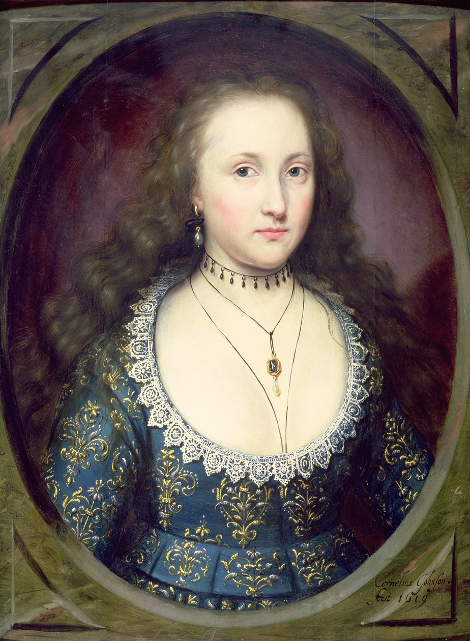 Egy Marynek hívott hölgy, Pembroke grófnőjének portréja, 1619 alkotó: Cornelius Janssen van Ceulen