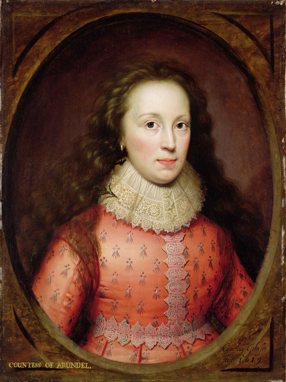 Egy nő portréja, hagyományosan Arundel grófnőjeként azonosítva, 1619 alkotó: Cornelius Janssen van Ceulen